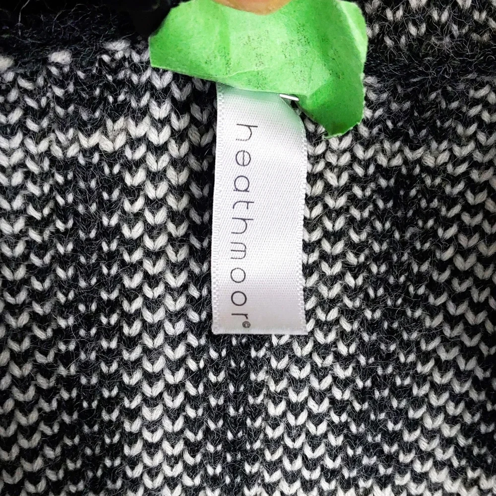 Heathmoor Womens Gray & Cream Glen Plaid Hooded Open Long Cardigan Coat Size S - Picture 9 of 10